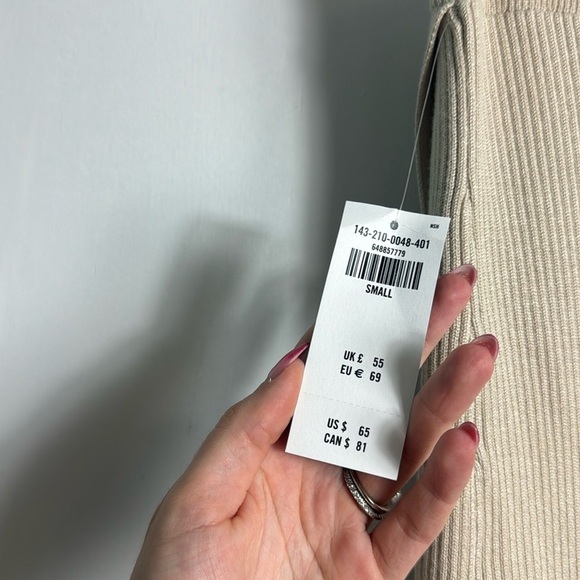 NWT Abercrombie & Fitch A&F Wrapped Ribbed Stretch Knit Sweater Midi Skirt Slit - Picture 4 of 8